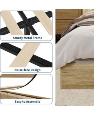 Solid Wood Platform Bed Frame, No Box Spring Needed, Easy Assembly