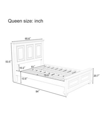 Streamdale Vintage Queen Bed Frame, Rich Brown
