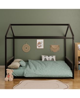 Metal Montessori Design, Safety Rails, Low-to-Ground Frame Bed Frame