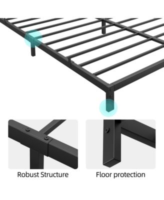Twin Metal Bed Frame for Kids Safe Rounded Corners Design Enhanced Protection