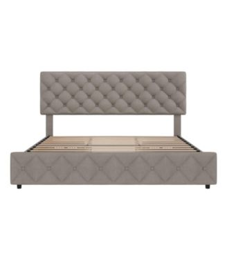 Easy Assembly Queen Bed Frame Space Saving, for Living Room, Guest Room