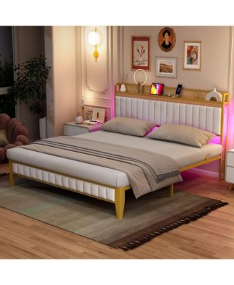 King Size Bed Frame Space Saving, for Living Room, Guest Room