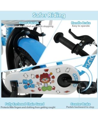 12 Inch Kids Bike with Training Wheels and Basket