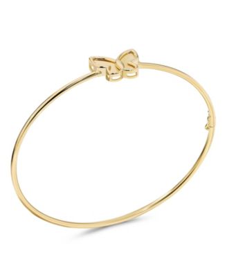 Butterfly Bangle Bracelet in 14K Gold, Size Medium