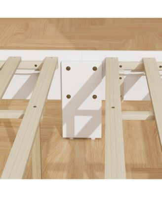 Twin Size Bed Frame with Headboard Modern Platform Bed Frame