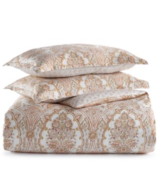 Sofia Damask 3-Pc. Duvet Cover Set, Full/Queen