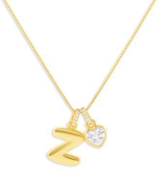 Sterling Silver Initial Charm Necklace in Holiday Ornament, Macy's Exclusive