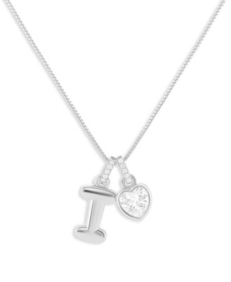 Sterling Silver Initial Charm Necklace in Holiday Ornament, Macy's Exclusive
