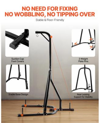 Punching Bag Stand, Heavy-Duty Freestanding Boxing Stand for Home Gym, Supports Punching Bags Up to 140 lb