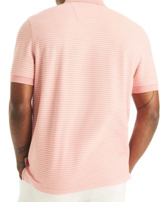 Men's Striped Spread Collar Polo Shirt