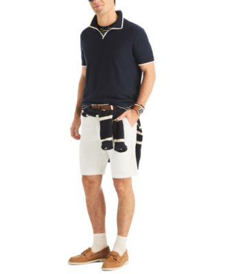 Men's Textured Short-Sleeve Polo Shirt