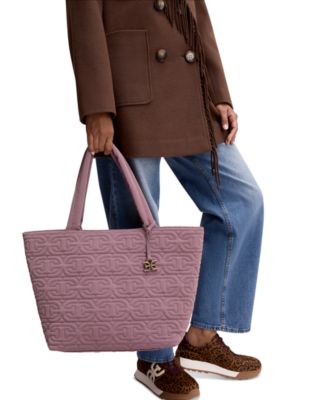 Ethyl Quilted Logo Top Zip Extra Large Handbag