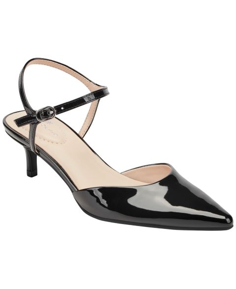 Женские туфли Bandolino Rose Ankle Strap Kitten Heel Pumps, цвет: Чёрный лаковый