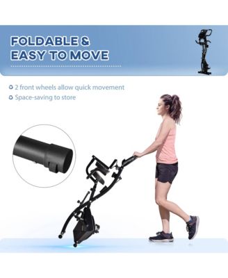 Folding Exercise Bike w/ Arm Resisce Bands,