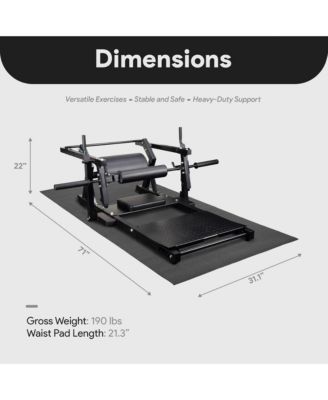 Hip Thrust Machine, Adjustable Synclock Lever for Home Gym