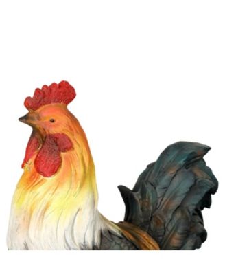 22.4" Rooster Concrete Garden Statue - Large Outdoor Chicken Decor for Garden, Patio, Deck, Home & Office