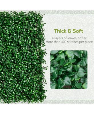 12 PCS 20" Artificial Boxwood Privacy Hedge Screen,
