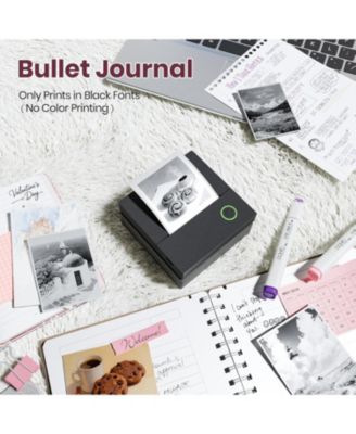 PM290C Inkless Sticker Maker: Portable Bluetooth printer with 3 paper rolls. Creates notes, journal labels. Perfect gift for school/office.