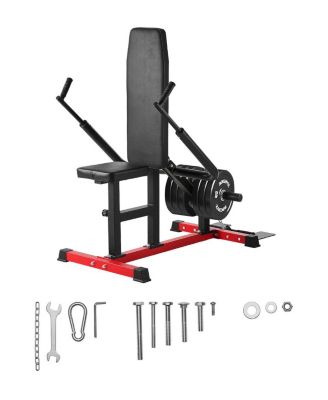 Seated Dip Machine Adjustable Tricep and Bicep Press Trainer with Cable Bar and Backrest