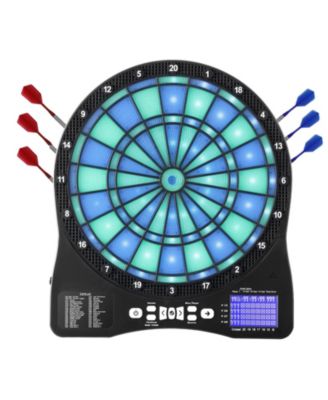 Electronic Dart Board, LED-Illuminated Dartboard with 48 Games, 500+ Variations and LCD Cricket Scoring for Up to 8 Players