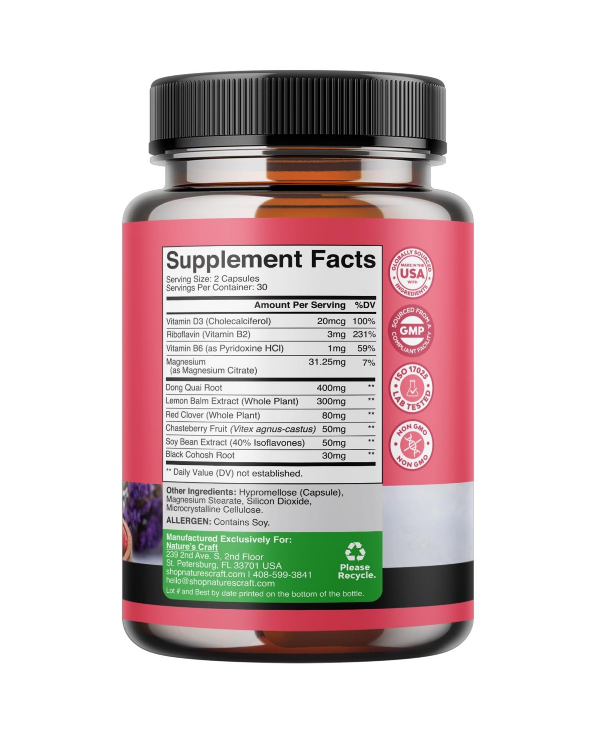 Women's Menopause Support Capsules, Nature's Craft, 60ct