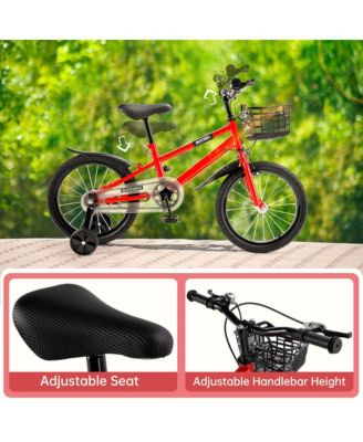 18-Inch Kids Bike for Ages 6-10 with Removable Training Wheels & Dual Brakes for the 2-Wheel Journey