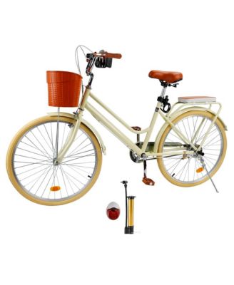 26-Inch Low Step Cruiser Bike with Passenger Seat & Dual Brakes, Free Bottle Holder