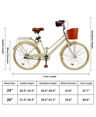 26-Inch Low Step Cruiser Bike with Passenger Seat & Dual Brakes, Free Bottle Holder