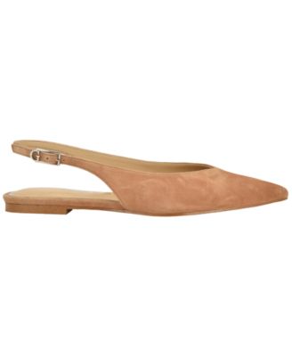 Womens Dorazio Suede Pointed Toe Slingback Flats