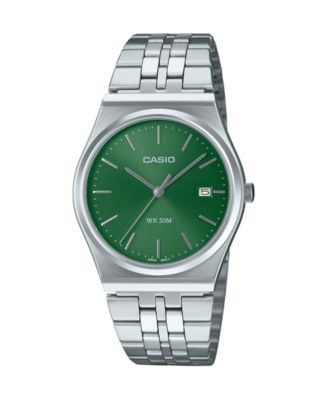 Casio Men's Japanese Quartz Silver-Tone Stainless Steel Watch