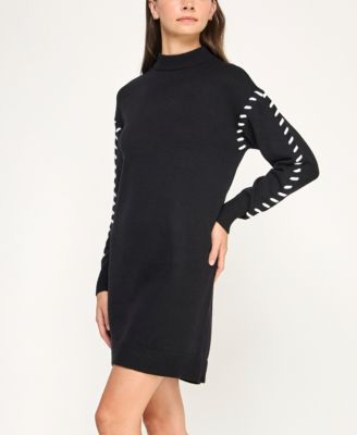 Juniors' Relaxed Crewneck Sweater Dress