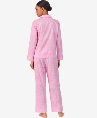 Women's Notch Collar Top and Ankle Pant Pajama Set