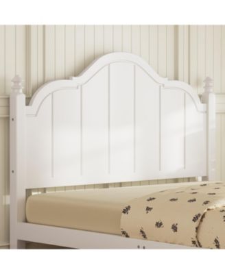 Queen Size Wooden Bed Frame with Headboard Vintage Platform Bed with Slats Support Easy Assembly