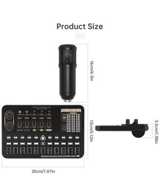 Pro Sound Card Kit for Live Streaming Featuring OTG Clear Audio, 16 Sound & 14 Voice Effects