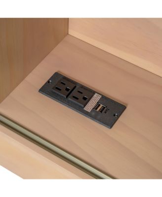 Wooden L-Shaped Daybed with Storage, Bookcase & USB