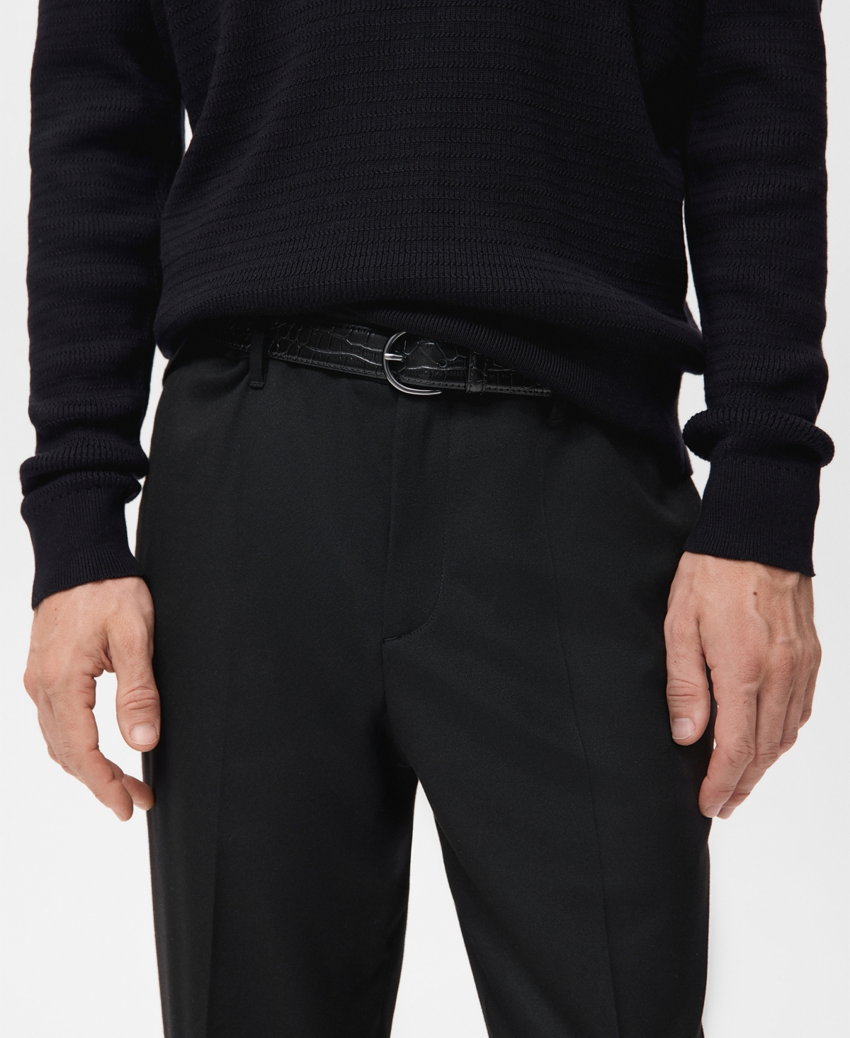 Mango Men's Flowy Straight-Fit Pants