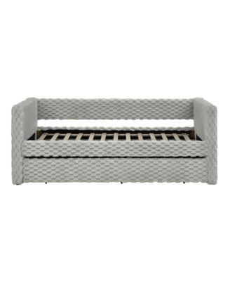 Upholstered Twin Daybed with Pull-Out Trundle