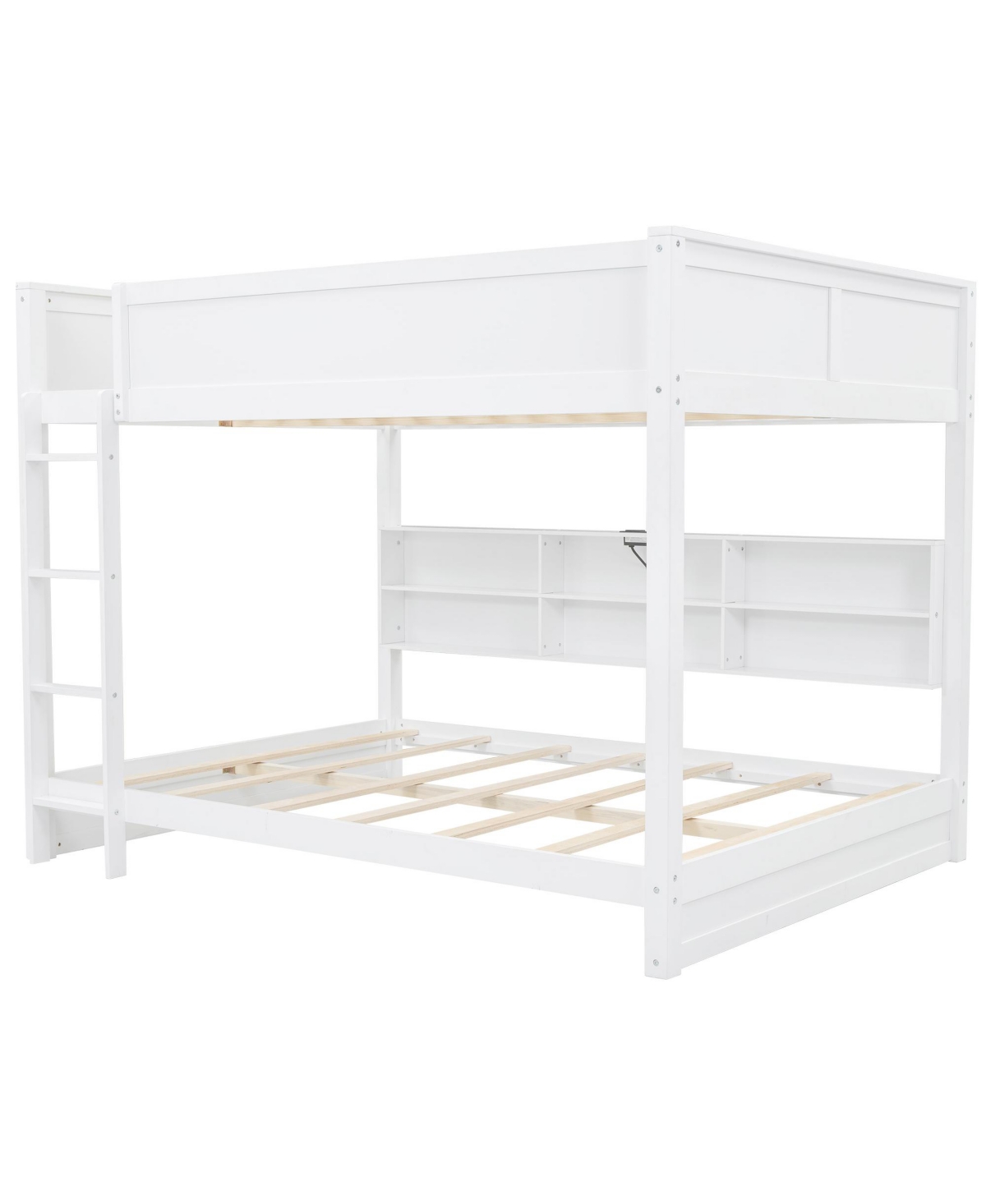 Streamdale Furniture Queen over Storage Bunk Bed with Usb Ports