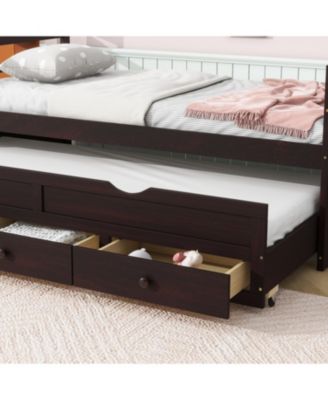 Streamdale Twin Bed with Headboard, Trundle, and Storage Drawers