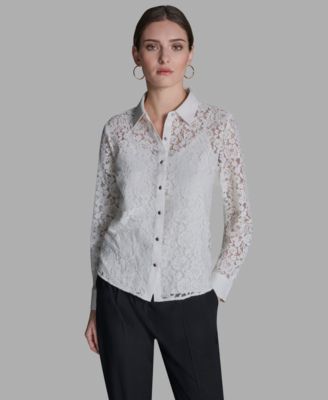 Women's Long-Sleeve Lace Blouse