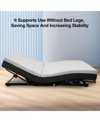 Zero-Clearance Adjustable Bed Base Frame Head and Foot Incline Quiet Motor Queen Size Zero Gravity, Dual USB A+C Ports