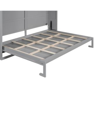 Queen Size Murphy Bed Wall Bed Modern design with LED Lights