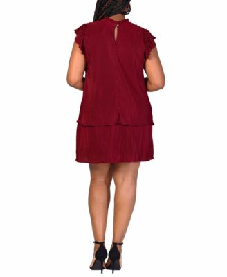 Plus Size Empire Waist Mini Dress