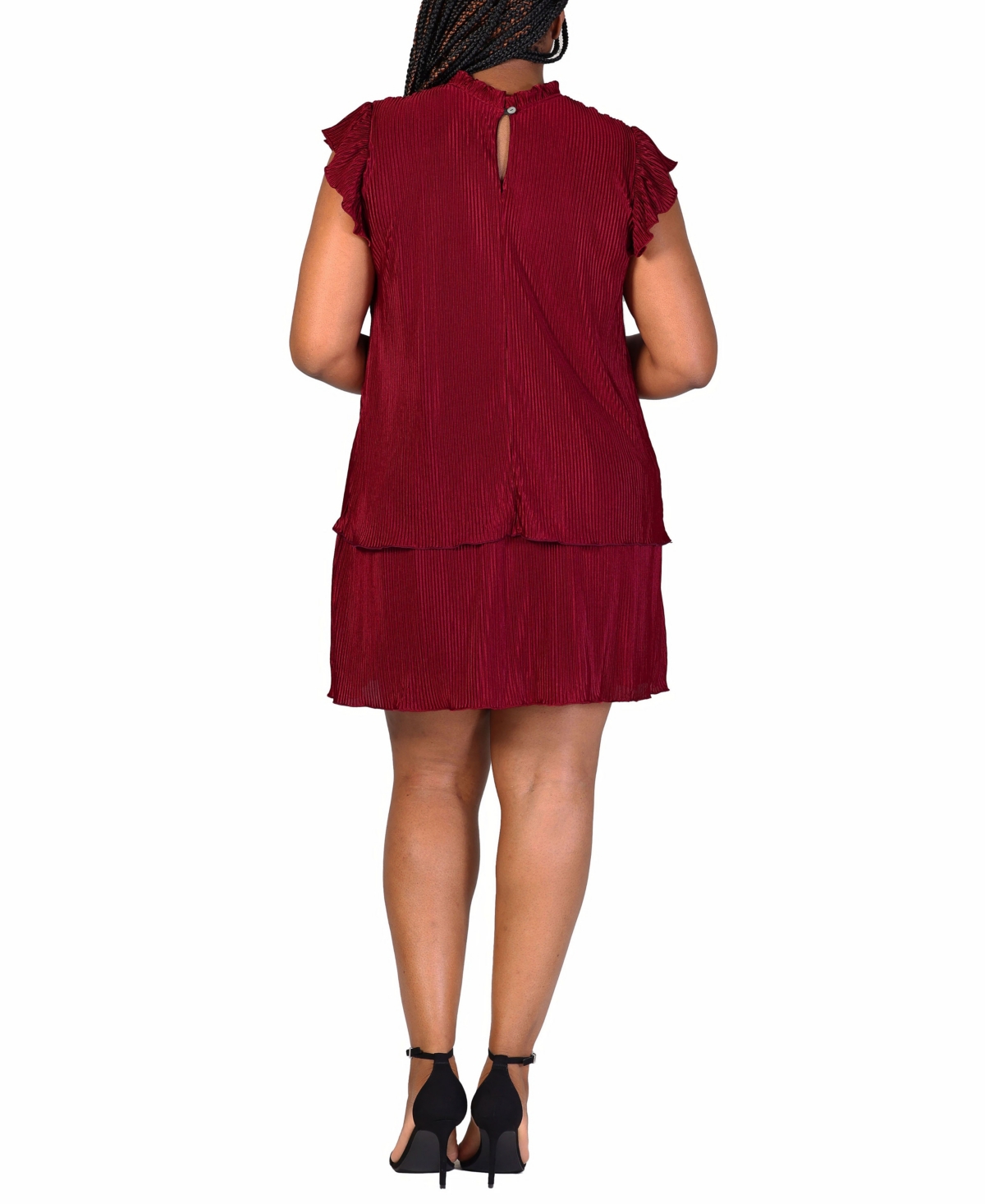 24seven Comfort Apparel Plus Empire Waist Midi Dress