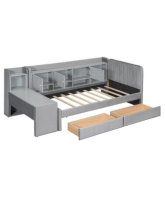 Upholstered Daybed with Drawers & Storage