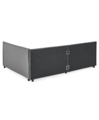 Tufted Upholstered Bed Frame with Drawers Velvet