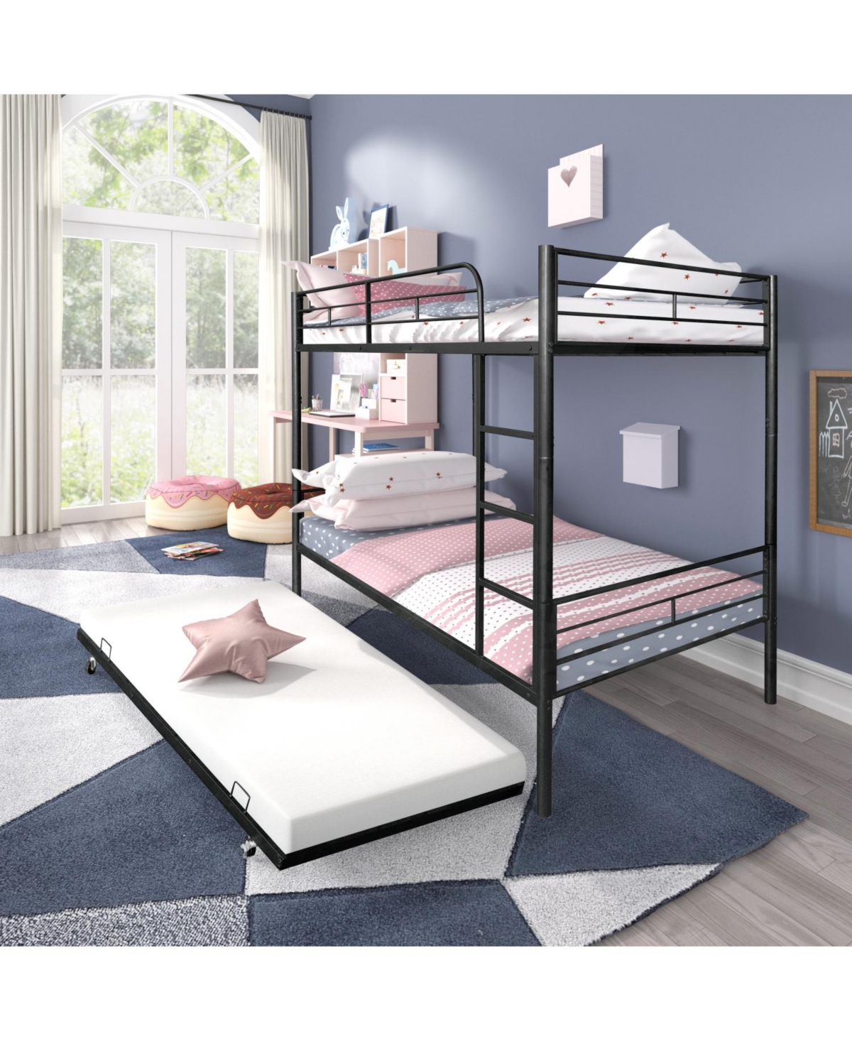 Streamdale Furniture Separatable Bunk Bed with Trundle