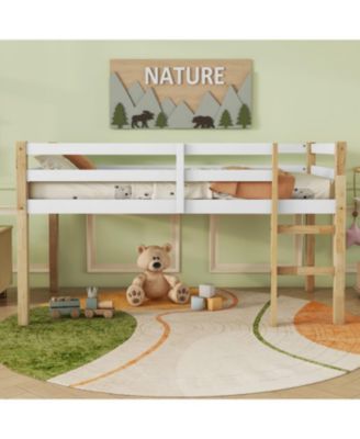 Rubberwood Twin Loft Bed