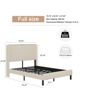 Platform Bed with Charging Station
