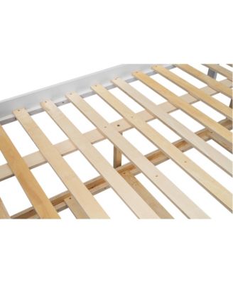 Wood Twin over Full Bunk Bed with Twin Size Trundle